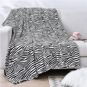 Oversized Flannel Fleece Velvet Blanket Throw Size(50x70 inch) - Zebra Pattern